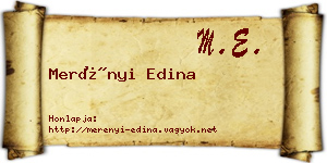 Merényi Edina névjegykártya